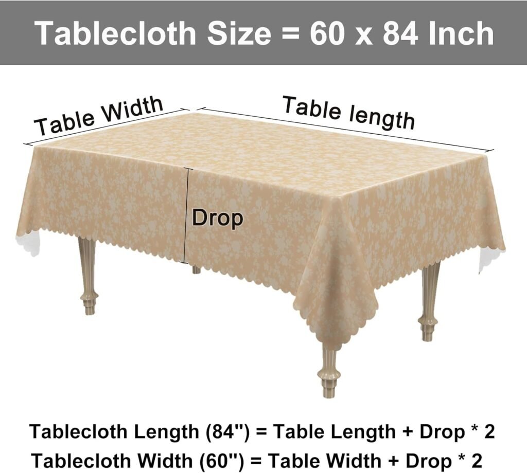 Rectangle Vinyl PVC Tablecloth, 100% Waterproof Buffalo Plaid Plastic Table Cloth, Oil Proof Heavy Duty Wipeable Table Covers for Dining/Camping/Picnic/Outdoor - 54 x 78, Light Blue - Image 8