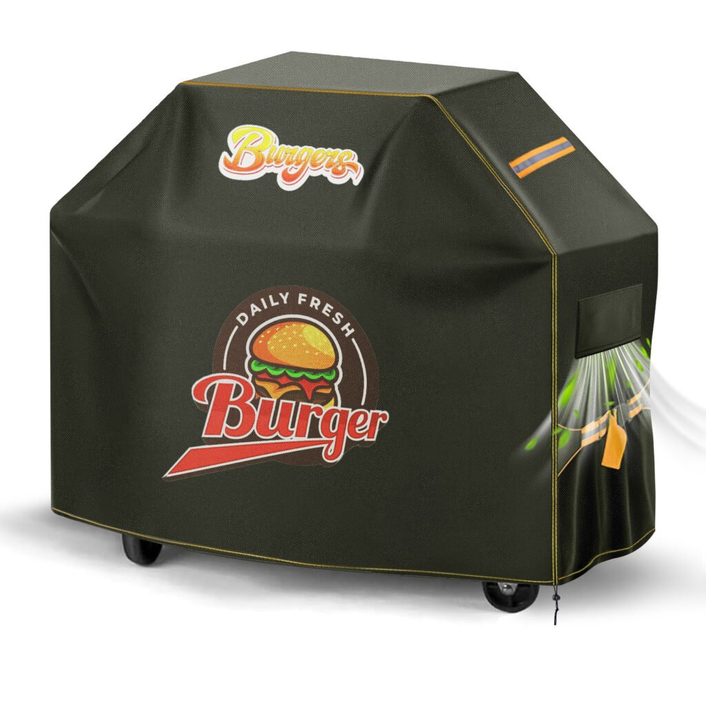 Personalized customization,Heavy Duty 600D,420D,210D BBQ Grill Cover for Outdoor Grill, 58 Inch – Waterproof, Weather Resistant, UV & Fade Resistant with Adjustable Straps - Image 2